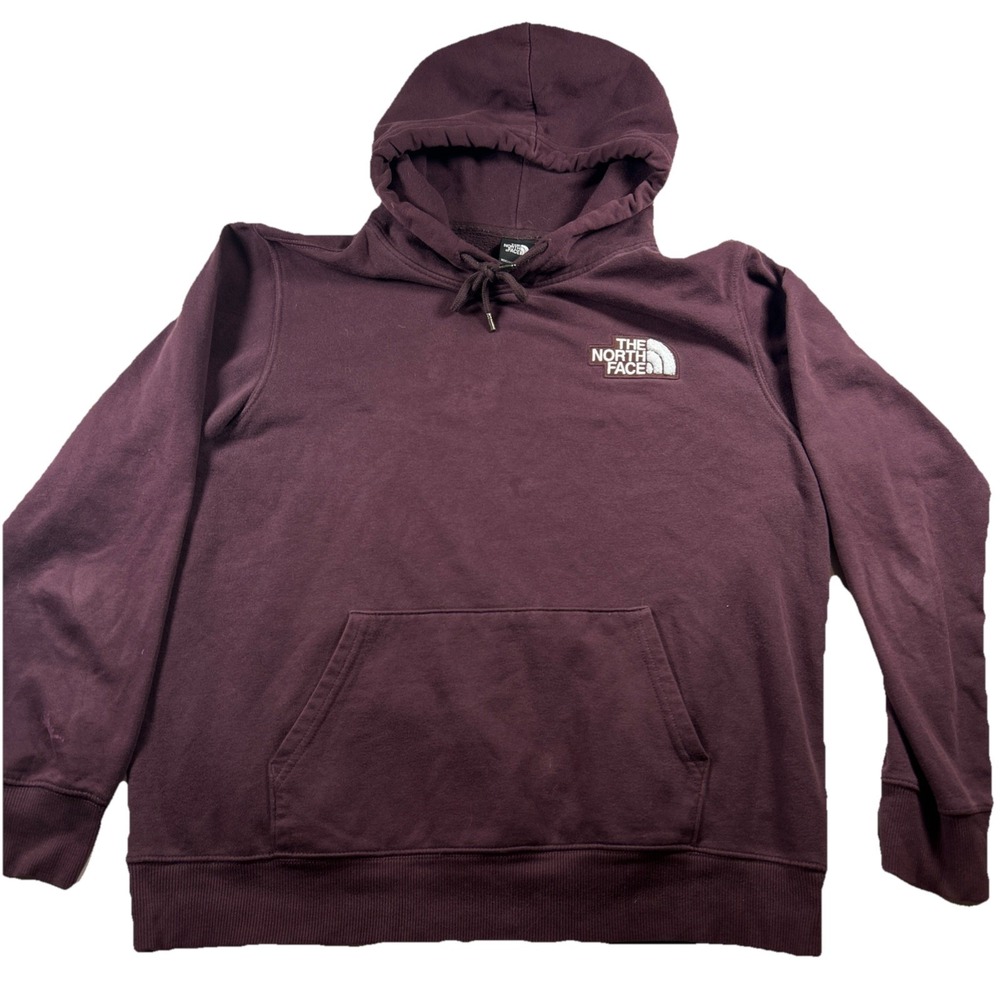 The North Face Maroon Men's Size large Distressed Camping Hoodie Stains See Desc